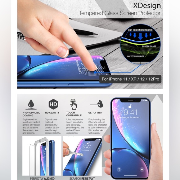 Tempered Glass Screen Protector for iPhone 11 & iPhone XR - Picture 2 of 8